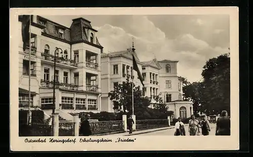 AK Heringsdorf /Ostsee, Erholungsheim Solidarität, Urlauber