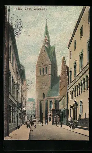 AK Hannover, Blick auf die Marktkirche
