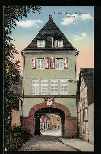 AK Holzminden a. d. Weser, Blick auf das Torhaus