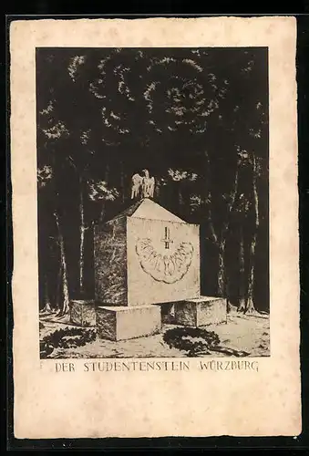 AK Würzburg, Denkmal Der Studentenstein