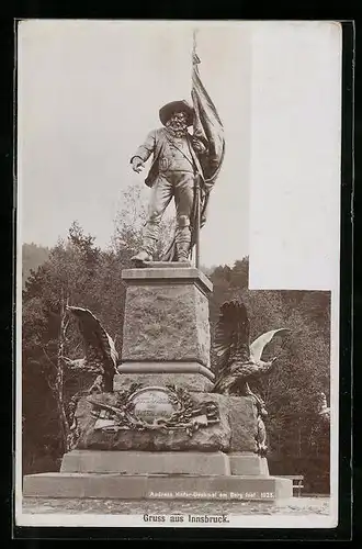 Foto-AK Fritz Gratl: Innsbruck, Andreas Hofer-Denkmal am Berg Isel