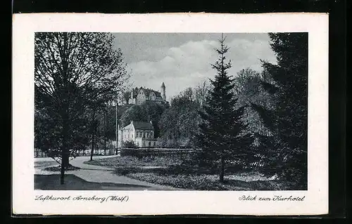 AK Arnsberg /Westf., Blick zum Kurhotel