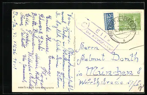 AK Gleiberg bei Giessen, Gesamtansicht mit Burg