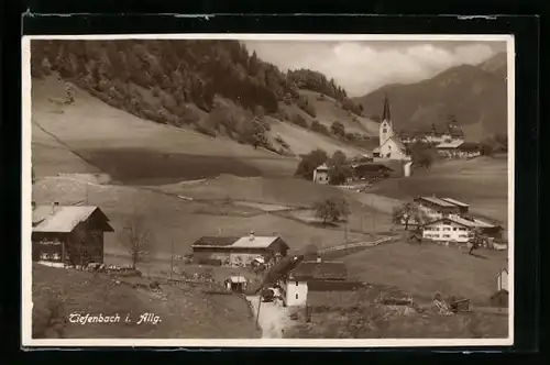 AK Tiefenbach, Teilansicht mit Blick zur Kirche