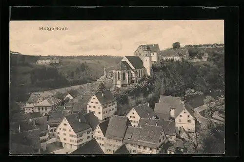 AK Haigerloch, Teilansicht aus der Vogelschau