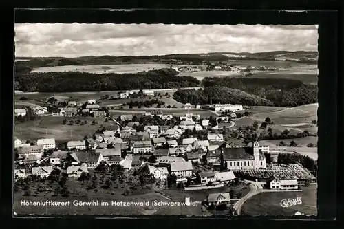 AK Görwihl /Hotzenwald, Gesamtansicht mit Fernblick aus der Vogelschau