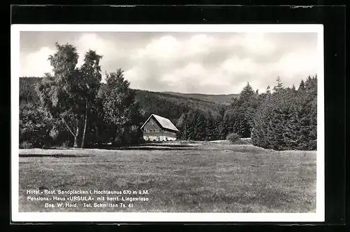 AK Sandplacken bei Schmitten /Ts., Hotel Sandplacken / Pensionshaus Ursula W. Heid