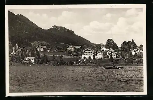 AK Oberkirch /Weissensee bei Pfronten, Ortsansicht mit Falkenstein