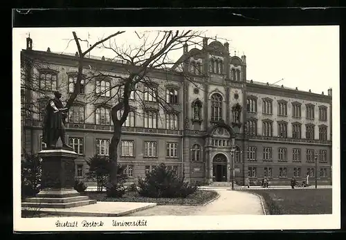AK Rostock, Universität mit Denkmal