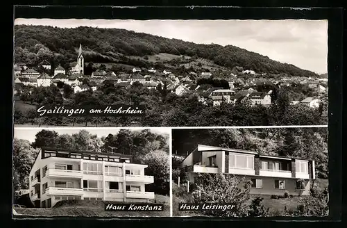 AK Gailingen am Hochhein, Ansicht vom Haus Konstanz und Haus Leisinger