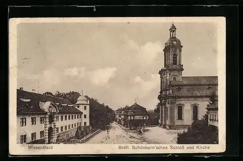 AK Wiesentheid, Schönbornsches Schloss und Kirche