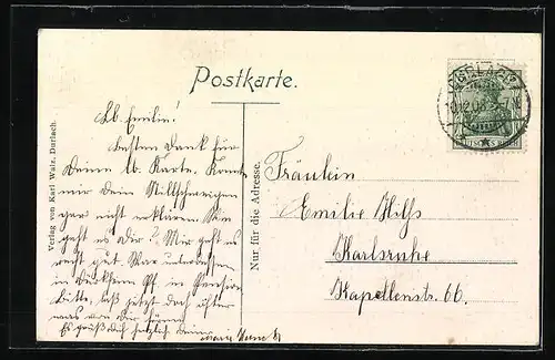 AK Durlach, Turmberg mit Drahtseilbahn