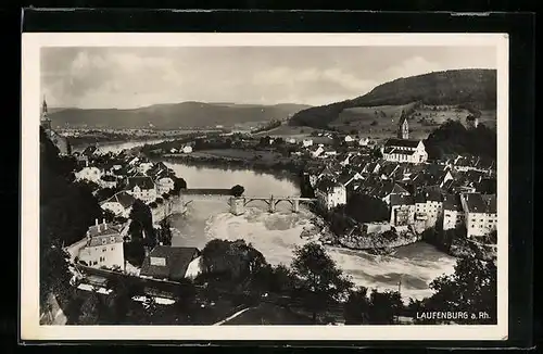 AK Laufenburg a. Rh., Ortsansicht aus der Vogelschau
