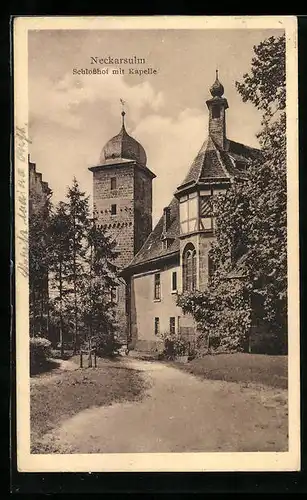 AK Neckarsulm, Schlosshof mit Kapelle
