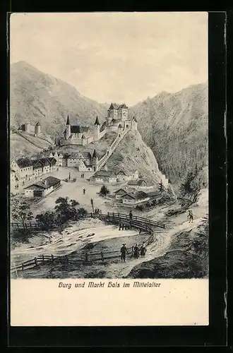 AK Hals, Burg und Markt Hals im Mittelalter