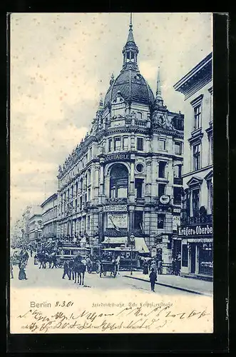 AK Berlin, Friedrichstrasse, Ecke Leipzigerstrasse