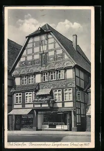 AK Bad Salzuflen, Renaissancehaus Langestrasse, Erbaut um 1620