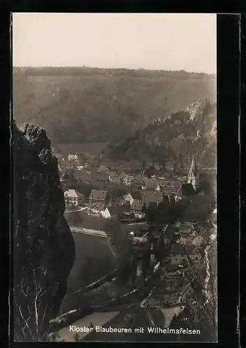AK Blaubeuren, Kloster Blaubeuren mit Wilhelmsfelsen