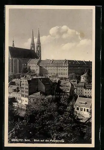 AK Görlitz, Blick auf die Peterskirche