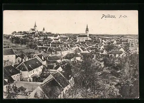 AK Pulkau /N.-Oe., Teilansicht mit Kirche