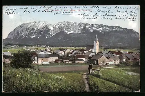 AK Mitterndorf, Panorama mit dem Grimming