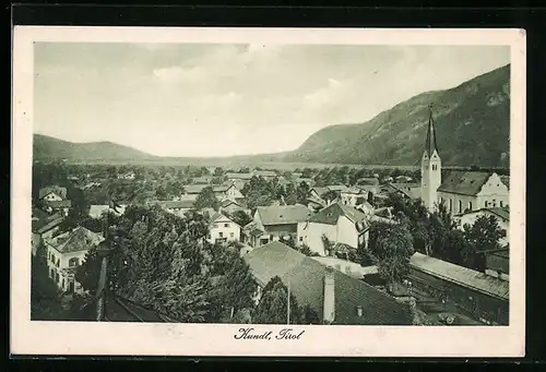 AK Kundl, Teilansicht mit Kirche