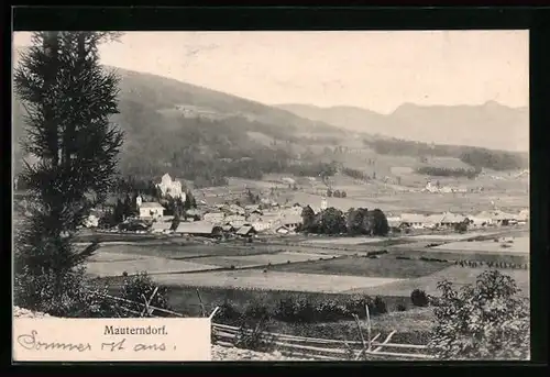 AK Mauterndorf, Blick zum Ort mit Schloss