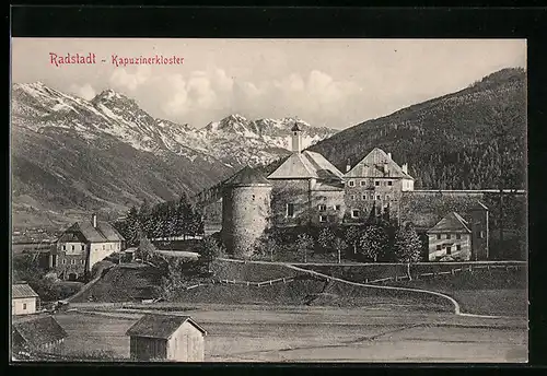 AK Radstadt, Blick zum Kapuzinerkloster