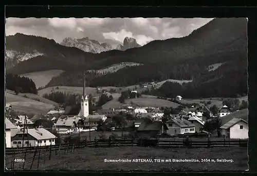 AK Abtenau, Ortsansicht gegen die Bischofsmütze