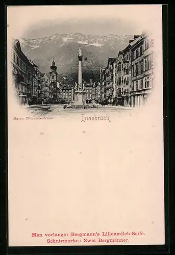 AK Innsbruck, Blick in die Maria Theresienstrasse