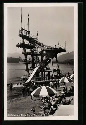 AK Millstatt am See, Sprungturm mit Strandbad