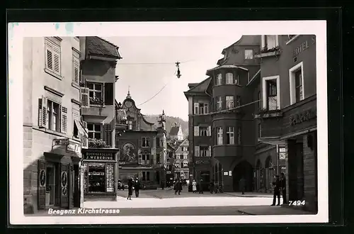 AK Bregenz, Partie an der Kirchstrasse