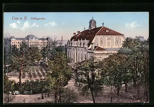 AK Linz a. D. Volksgarten