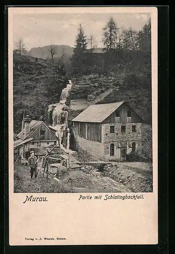 AK Murau, Partie mit Schlatingbachfall