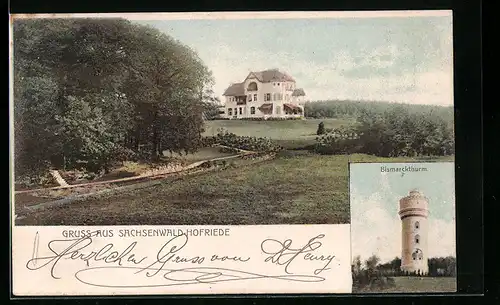 AK Sachsenwald-Hofriede, Ortspartie, Bismarckturm