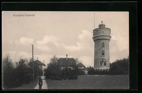 AK Aumühle-Hofriede, Partie am Wasserturm