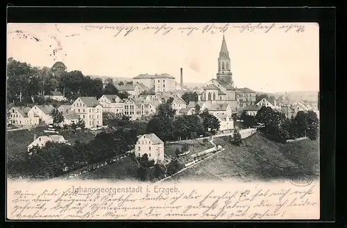 AK Johanngeorgenstadt, Totale des Ortes