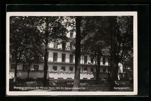 AK Berlin, Staatskrankenhaus der Polizei, Scharnhorststr. 13, Gartenansicht