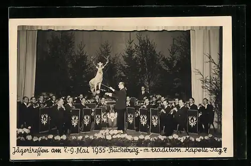 AK Bückeburg, Jägertreffen 1955, Traditionelle Kapelle Jäg. 7