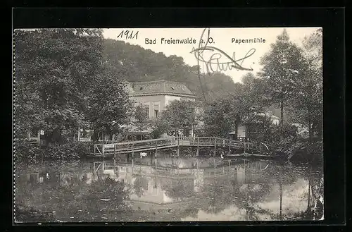 AK Bad Freienwalde a. O., Blick auf die Papenmühle
