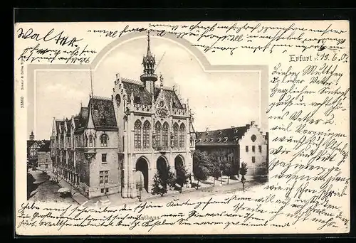 AK Erfurt, Blick auf das Rathaus
