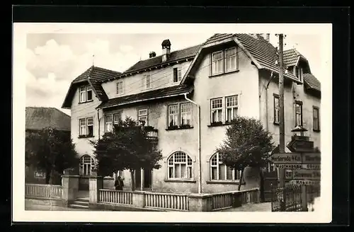 AK Elgersburg /Thür., Blick auf d. Hotel Thüringer Hof