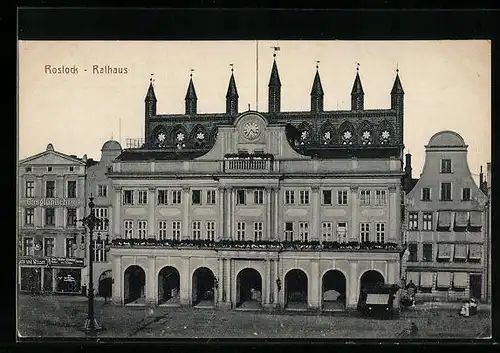 AK Rostock, Blick auf das Rathaus