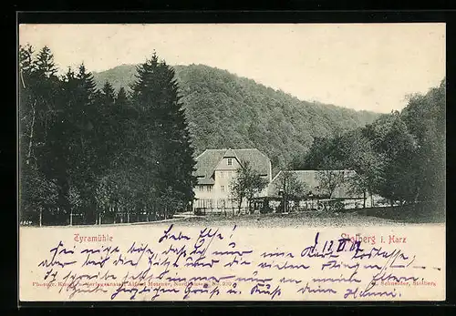 AK Stolberg i. Harz, Blick auf die Tyramühle