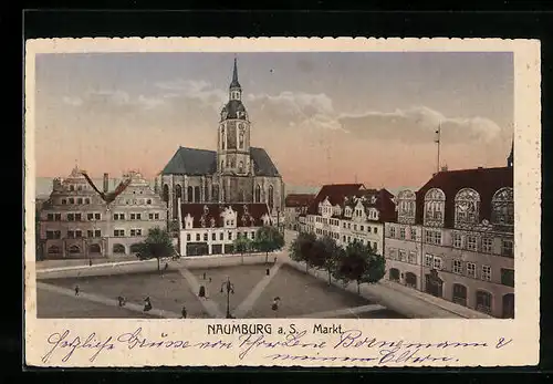 AK Naumburg a. S., Blick auf den Markt