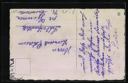 Präge-AK Postkutsche, Glücksklee, Siegel und Wappen, Geburtstagsgruss