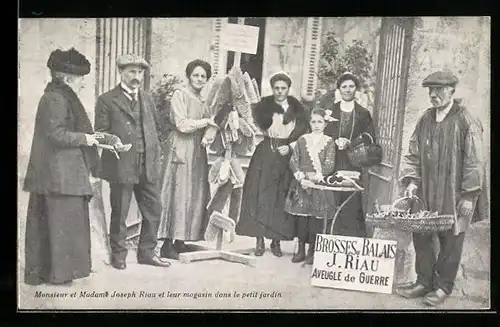 AK La Famille du Rameau d`Olivier, Kriegsblinder