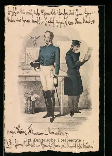 AK Kgl. Bayerische Postbeamte