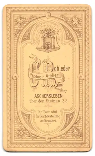 Fotografie C. Rohleder, Aschersleben, Über den Steinen 32, Elegant gekleideter Herr mit Vollbart