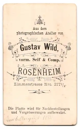 Fotografie Gustav Wild, Rosenheim, Zimmerstr. 217 1 /4, Ehepaar in schlichter Kleidung